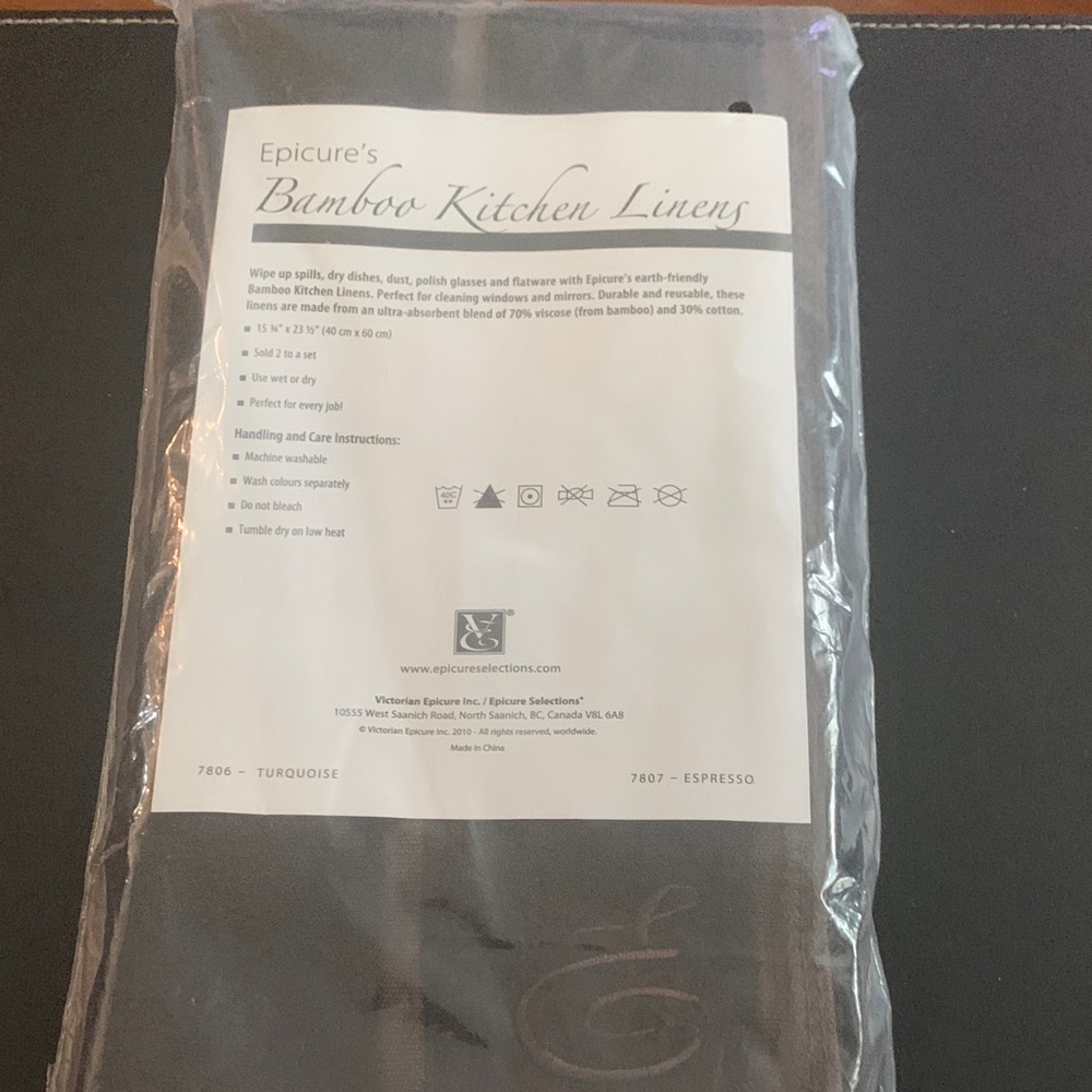 Epicure Bamboo Kitchen Linens in Espresso